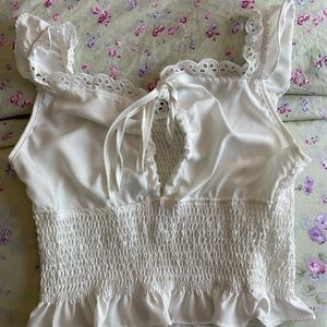 Shein White Crop Top